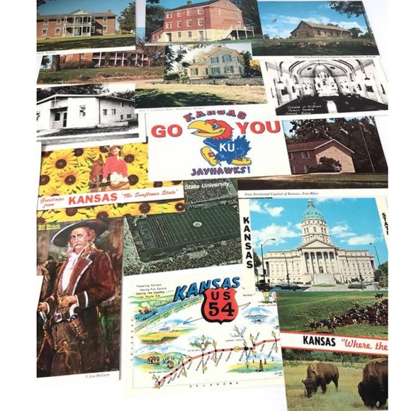 KANSAS History Postcard Pack Lot of 18 Postcards